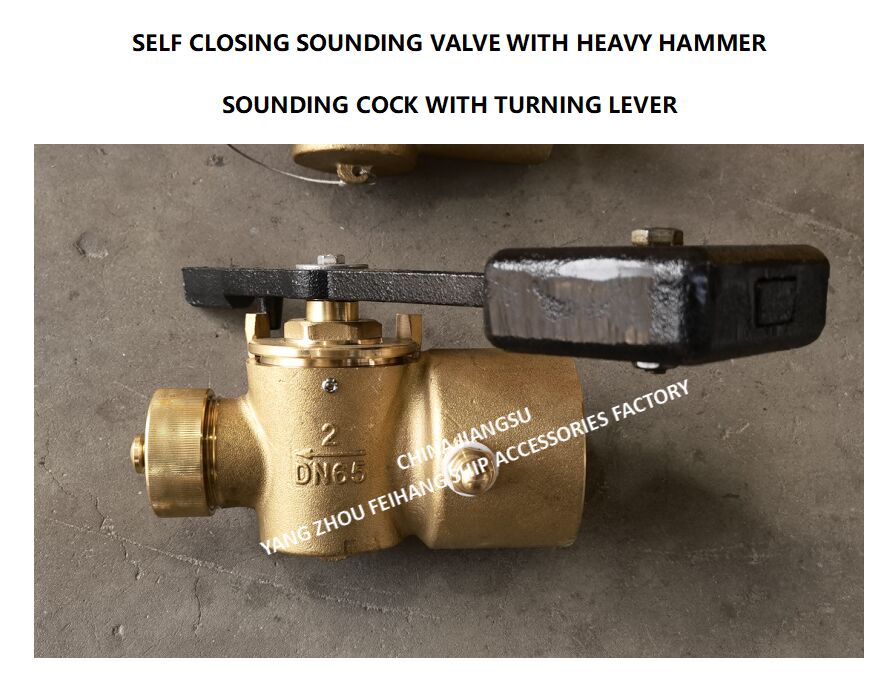 Vanne de profondeur à fermeture automatique en bronze FH-65A Cb/T3778-99 avec extrémité à filetage femelle BSP et tige rotative à 360°.