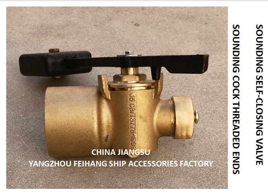 Vanne de profondeur à fermeture automatique en bronze FH-65A Cb/T3778-99 avec extrémité à filetage femelle BSP et tige rotative à 360°.