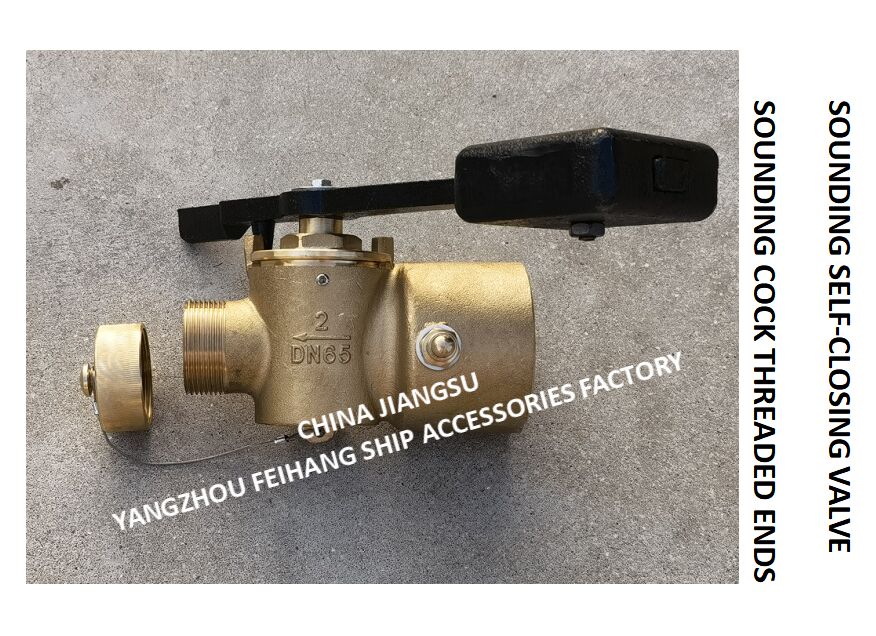 Vanne de profondeur à fermeture automatique en bronze FH-65A Cb/T3778-99 avec extrémité à filetage femelle BSP et tige rotative à 360°.