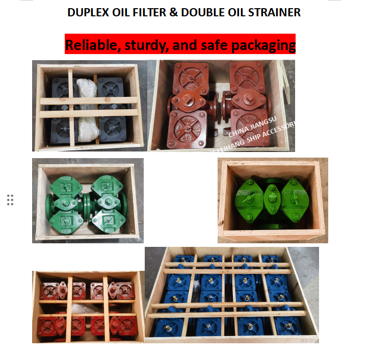 Cast Iron Duplex Oil Strainer & Duble Oil Filter Model-DN100 CB/T425 Easy to operate with 2 conversion filter cartridges