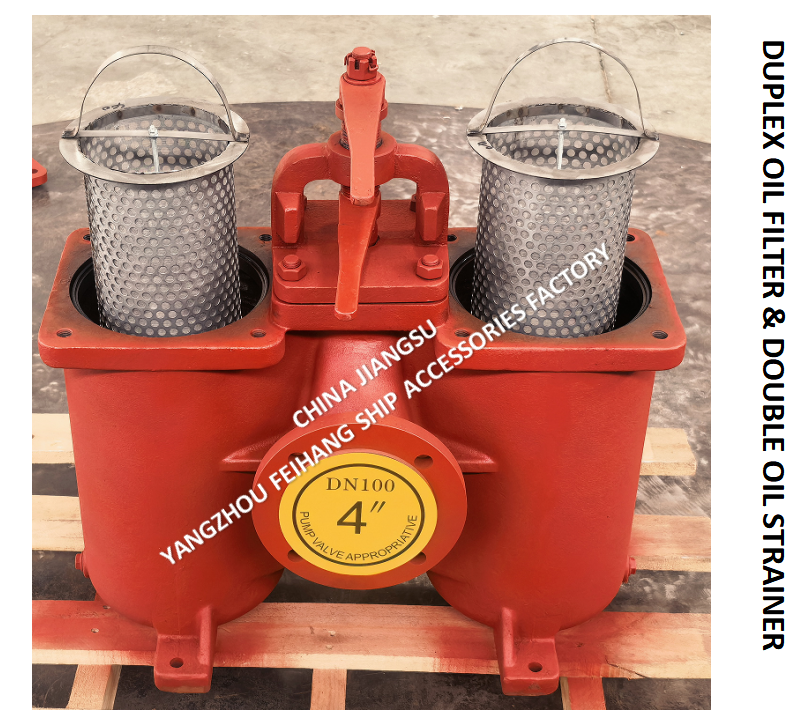 Marine Duplex Oil Strainers FH16100 CBT425& Double Oil Filter Model-FH-AS100 CBT425，PN1,OD-220mm，PCD-180mm,Bolt-8-18mm