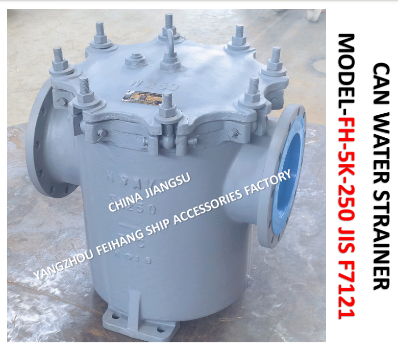 CAN WATER STRAINER JIS F7121 FH-5K-250A BRAND-FEIHANG BODY - CAST IRON FILTER CARTRIDGE - STAINLESS STEEL