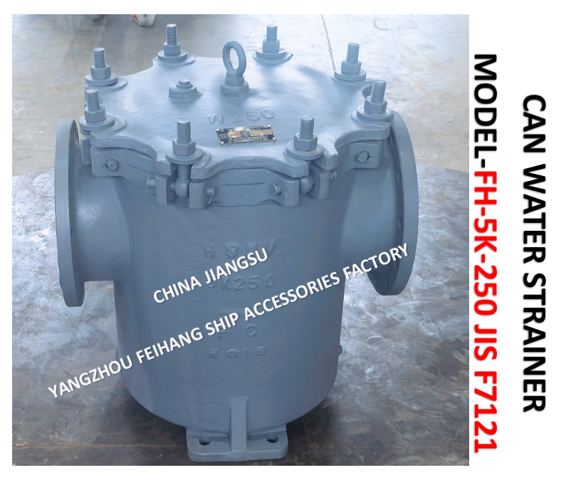 CAN WATER STRAINER JIS F7121 FH-5K-250A BRAND-FEIHANG BODY - CAST IRON FILTER CARTRIDGE - STAINLESS STEEL