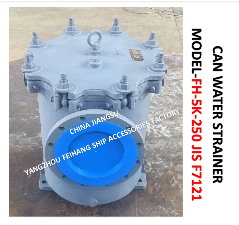 IMPA872011FH-5K-250A MARINE CAN WATER FILTERS-MARINE CAN WATER STRAINER MODEL:S-TYPE 5K-250A JIS F7121 BODY-CAST IRON FILTER-STAINLESS STEEL