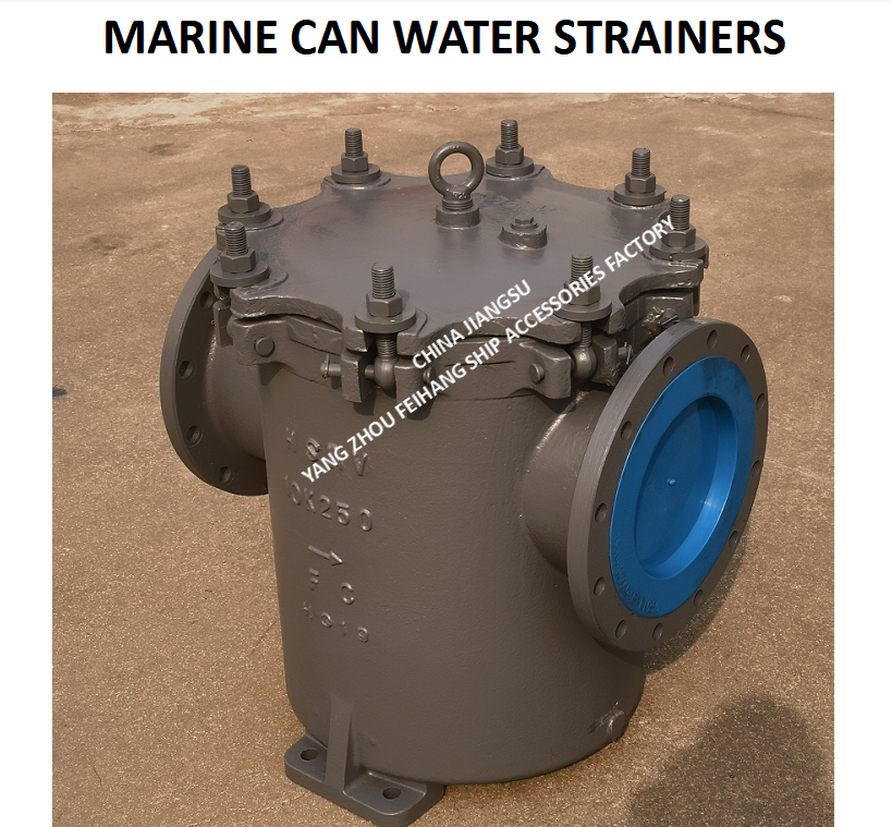 JIS FH-10K-250A CAN WATER STRAINERS-MARINE CAN WATER FILTERS JIS F7121 Body - cast iron filter cartridge - stainless steel BODY - CAST IRON FILTER CARTRIDGE - STAINLESS STEEL
