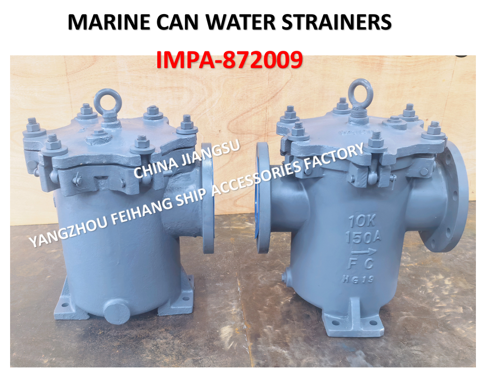 Marine Can Water Strainer 10K-150A LB-TYPE JIS F7121 Body - cast iron, stainless steel filter cartridge